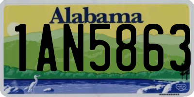 AL license plate 1AN5863