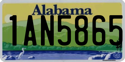 AL license plate 1AN5865