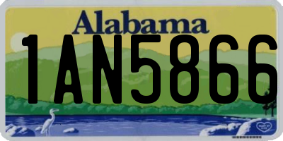 AL license plate 1AN5866