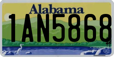 AL license plate 1AN5868