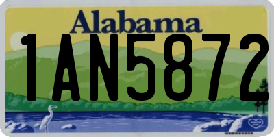 AL license plate 1AN5872