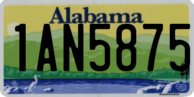 AL license plate 1AN5875