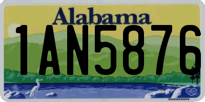 AL license plate 1AN5876
