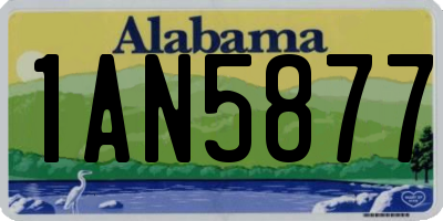 AL license plate 1AN5877