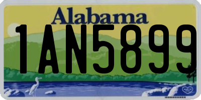 AL license plate 1AN5899