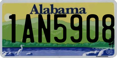 AL license plate 1AN5908