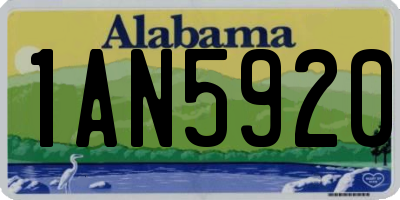 AL license plate 1AN5920