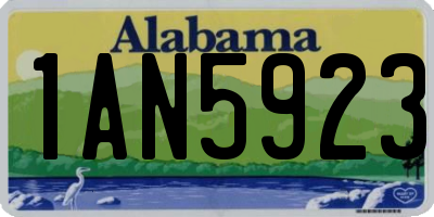 AL license plate 1AN5923