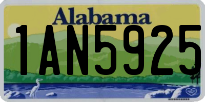 AL license plate 1AN5925