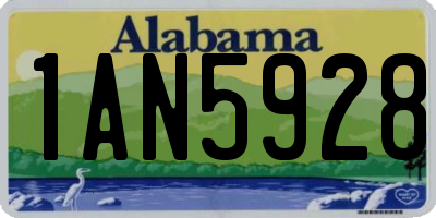 AL license plate 1AN5928