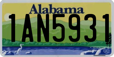 AL license plate 1AN5931