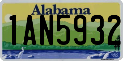 AL license plate 1AN5932