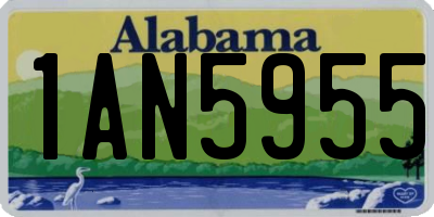 AL license plate 1AN5955
