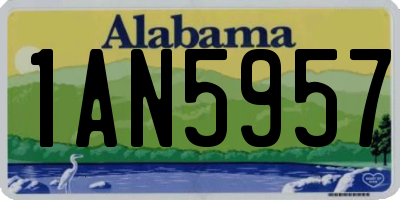 AL license plate 1AN5957