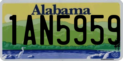 AL license plate 1AN5959