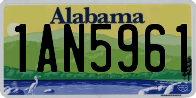 AL license plate 1AN5961