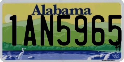 AL license plate 1AN5965