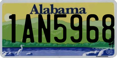 AL license plate 1AN5968