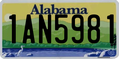 AL license plate 1AN5981