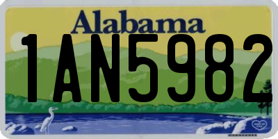 AL license plate 1AN5982
