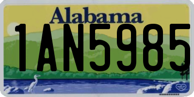 AL license plate 1AN5985