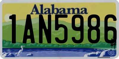 AL license plate 1AN5986