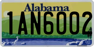 AL license plate 1AN6002