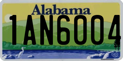 AL license plate 1AN6004
