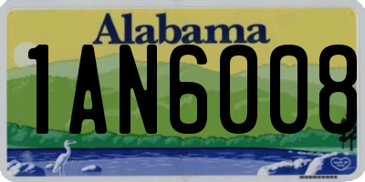 AL license plate 1AN6008