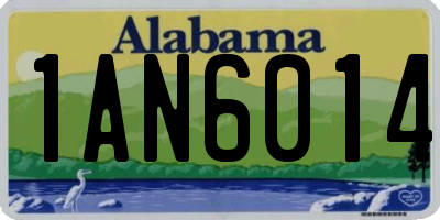 AL license plate 1AN6014