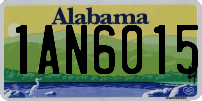 AL license plate 1AN6015