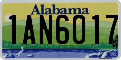 AL license plate 1AN6017