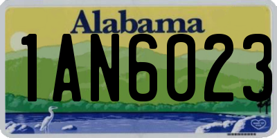 AL license plate 1AN6023