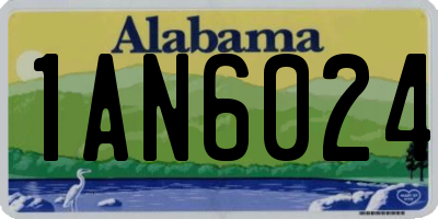 AL license plate 1AN6024