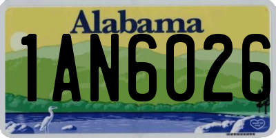 AL license plate 1AN6026
