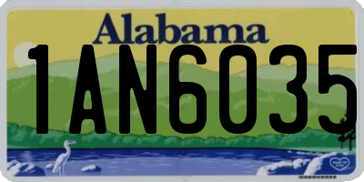 AL license plate 1AN6035
