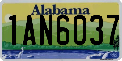 AL license plate 1AN6037