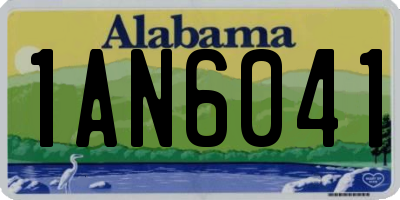 AL license plate 1AN6041
