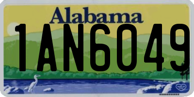 AL license plate 1AN6049
