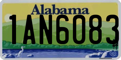 AL license plate 1AN6083