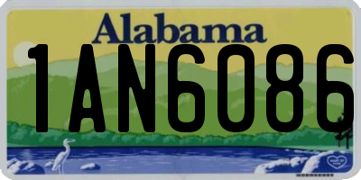 AL license plate 1AN6086