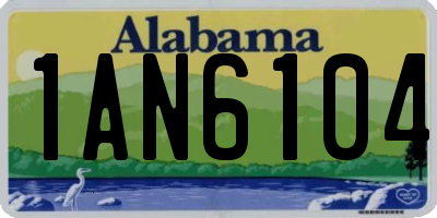 AL license plate 1AN6104