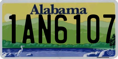 AL license plate 1AN6107