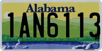 AL license plate 1AN6113