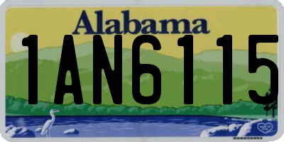 AL license plate 1AN6115