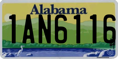 AL license plate 1AN6116