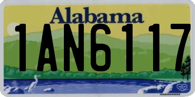 AL license plate 1AN6117