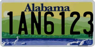 AL license plate 1AN6123