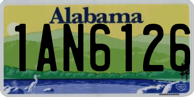AL license plate 1AN6126