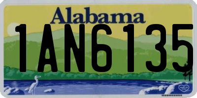 AL license plate 1AN6135